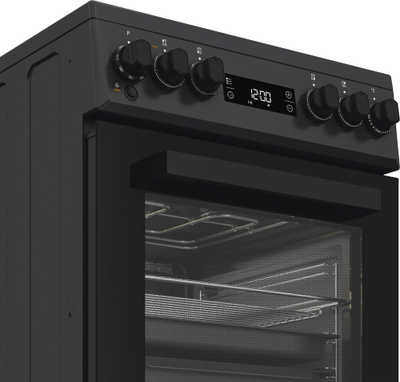 Shporet elektrik Whirlpool W5V8LCSA, pllaka qeramike, 60L, i zi
