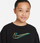 Bluzë sportive Nike BF Crew Junior, për goca, e zezë