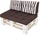 Jastëkë për mobilje palete HobbyGarden LEO, set 120x80cm, 2 mbështetëse, gri