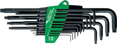 Set çelësash Torx Wiha Prostar 24312, 13 copë, me mbajtës, i zi