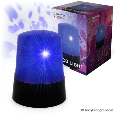 Dritë disko PartyFunLights Police Light, LED, Ø 9.2cm, blu