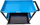 Karroc pune Silver, me 3 rafte, me sirtar, 150 kg, blu