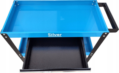 Karroc pune Silver, me 3 rafte, me sirtar, 150 kg, blu