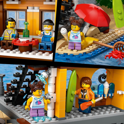 Lodër ndërtimi LEGO City Seaside Port 60422, port me anije mallrash, 8+ vjeç, shumëngjyrëshe