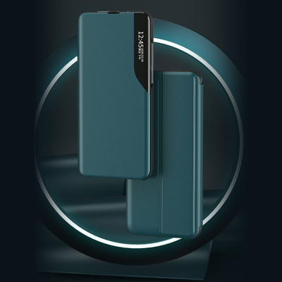 Këllëf telefoni Hurtel Eco Leather View, Xiaomi Redmi Note 11 Pro, me kapak, blu