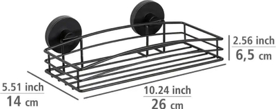 Raft dushi WENKO Vacuum-Loc, metal antikorroziv, montim pa shpim, i zi mat