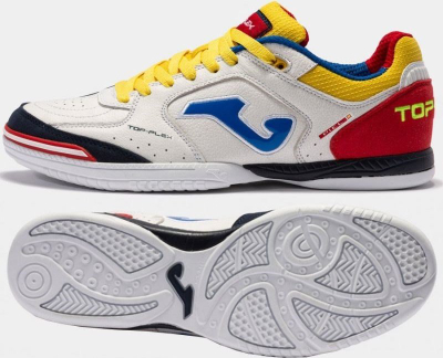Këpucë futsalli Joma Top Flex 22 Indoor, për të rritur, të bardha me të kuqe
