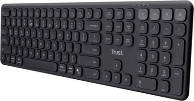 Tastierë Trust VAIYA, multidevice, Bluetooth 2.4 GHz, e zezë