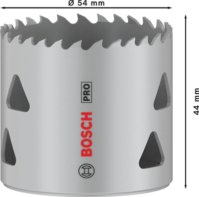 Sharrë rrethore Bosch Pro Multi Material, 54mm, HSS me kobalt, gri