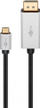 Kabllo Goobay USB C në DisplayPort, 2 m, e zezë me argjend