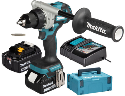 Trapano vidhosës pa kabllo Makita DDF492RTJ, 18V, me bateri rikarikueshme