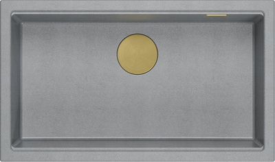 Lavaman kuzhine granit DEANTE LOGAN 110, 76x44 cm, 1 kazan, silver stone me detaje me ari