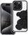 Mbrojtëse telefoni TEDDY BEAR, për iPhone 14, dizajn ariushi, e zezë me shkëlqim