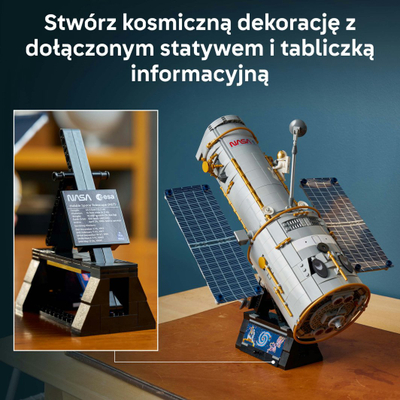 Set ndërtimi LEGO Icons Hubble Space Telescope 11382, 1252 pjesë, për të rritur, shumëngjyrësh