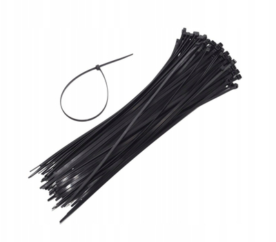 Lidhëse plastike AWTools AW14171, 7.6x200mm, 100 copë, e zezë