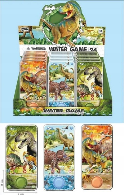 Lojë me uj me dorë Trifox Dinosaurs MIX, me unaza, me ngjyra të forta