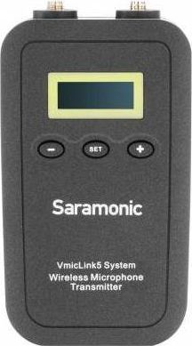 Безжични микрофони Saramonic VmicLink5 RX TX, систем со 3 предаватели, 5.8 GHz, црн