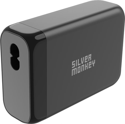 Karikues Silver Monkey GaN 130W, 3x USB‑C PD, USB 3.0, i zi