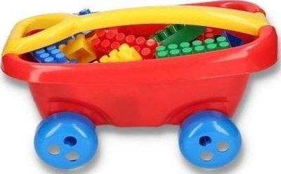 Lodër karrucë me blloqe K2 Trolley With Blocks, set ndërtimi, shumëngjyrëshe