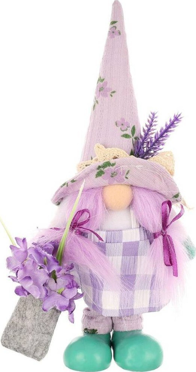 Figurine dekorative Saska Gift and Decor Lavender Girl, 25 cm, vjollcë