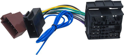 Adapter radio ISO për VW Audi Skoda Seat 2009+, konektor kabllor, shumëngjyrësh
