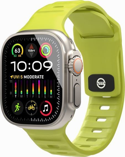 Rrip ore Mobile Origin Green Vibe, silikon, për Apple Watch 42–49mm, jeshil