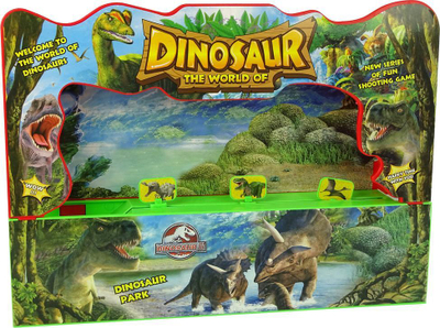 Lodër gjujtjeje Leantoys Dinosaurs, pistoletë me shkumë, objektiva dinosauri, jeshile