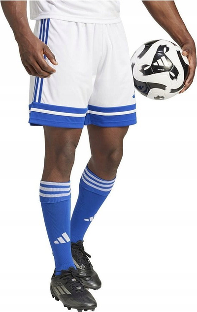 Pantallona të shkurtra sportive adidas Squadra 25 M JH3409, për futboll, poliester, të bardha