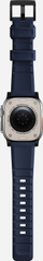 Rrip dore për Apple Watch Nomad Rugged Strap, gome FKM, 42-49mm, blu Atlantic dhe i zi