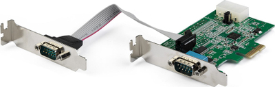 Kartë serike StarTech me 2 porta, PCI Express RS232, DB9, low profile