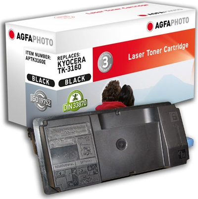 Kartush toneri AgfaPhoto APTK3160E, për Kyocera TK-3160, i zi