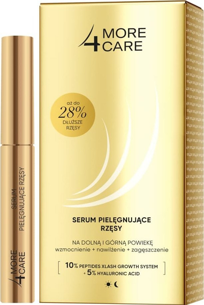 Serum ushqyes për qerpikët More4Care, 3 ml, për forcim edhe dendësi, transparent