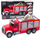 Lodër kamion zjarrfikës Lean Toys Fire Brigade, drita dhe tinguj, shkalla 1:14, i kuq