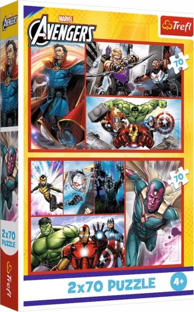 Puzzle Trefl Villains You Be A Superhero Too, 2 x 70 copa, shumëngjyrësh