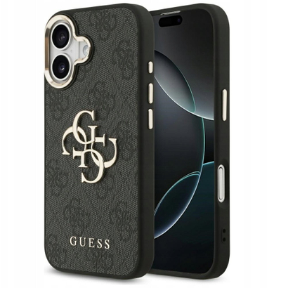 Mbulesë telefoni Guess për Apple iPhone 17, lëkurë PU, MagSafe, e zezë