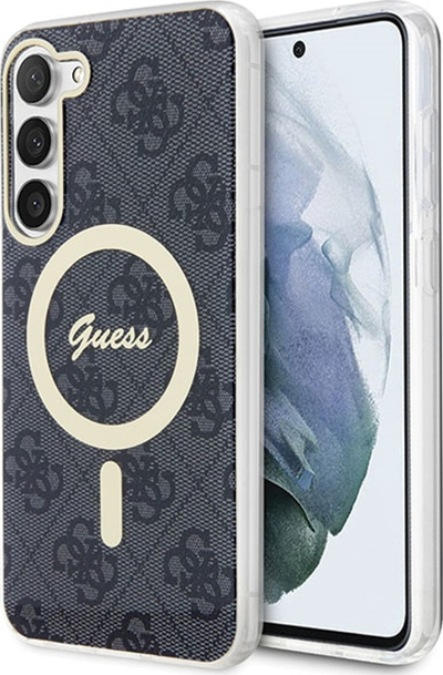 Futrollë telefoni Guess GUHMS23MH4STK për Samsung Galaxy S23 Plus, kapak i fortë, MagSafe, e zezë