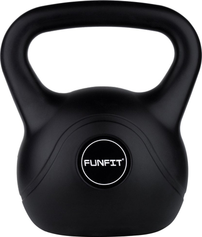 Kettlebell Funfit 4410, 20 kg, леано железо, битумен, црн