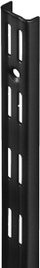 Shinë muri Malys Group Double Slot, 495 mm, metal, e zezë
