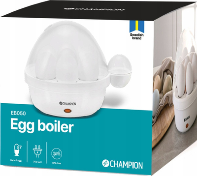 Zierës vezësh Champion EB050, kapacitet 7 vezë, 350W, i bardhë