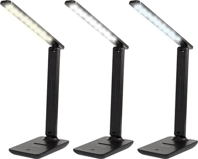 Llampë tavoline Blow LB-15, LED, 3 ngjyra drite me prekje, USB-C, e zezë