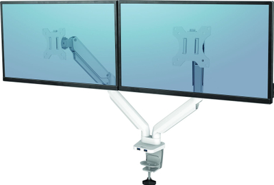 Krah monitori i dyfishtë Fellowes Platinum 8056301, për monitorë deri 32", i bardhë