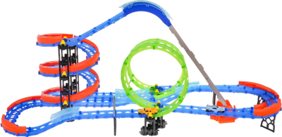 Сет тркачка писта Tengleader Extreme Racing, 116 делови, 2 автомобили со светла, повеќебоен