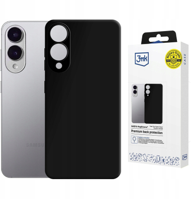 Mbështjellës telefoni 3MK Hardy MagSilicone për Samsung Galaxy S25 Edge, kompatibil me MagSafe, i zi