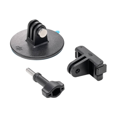 Set montimi ngjitës për kamera aksion DJI Osmo Action 3 Adhesive Base Kit, bazë ngjitëse 3M, adaptues çlirim i shpejtë, i zi
