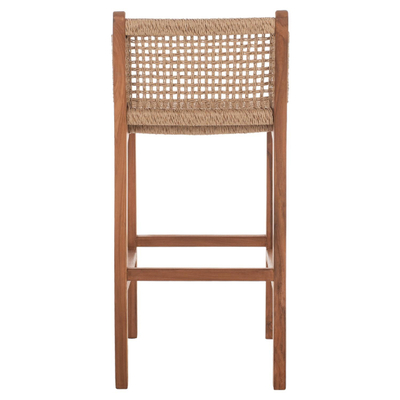 Stol bari prapa me dru teak & litar 40×53×89 cm (HM9381.01)