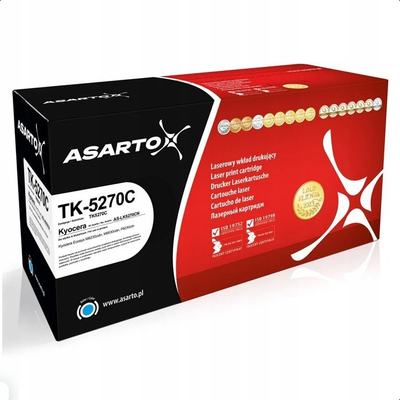 Toner Asarto për Kyocera TK-5270C, 6000 faqe, cyan, blu