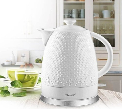 Çajnik elektrik Maestro MR-073, 1.5L, 1200W, i bardhë