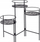 Set mbajtëse lulesh Atmosphera Interior Designer, set 3 copë, lartësia 66 cm, e zezë