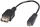 Kabllo USB Sencor SCO 513001, USB A femër në Micro USB B mashkull, 15cm, i zi