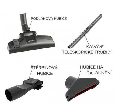 Aspirator me qese Concept VP8073, 700W, depozitë 3L, gri